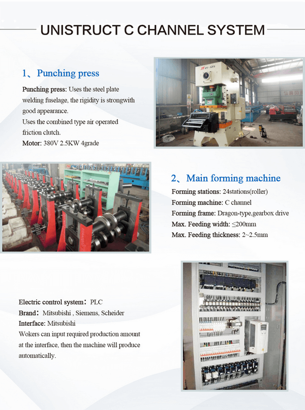 unistruct channel roll forming machine 10